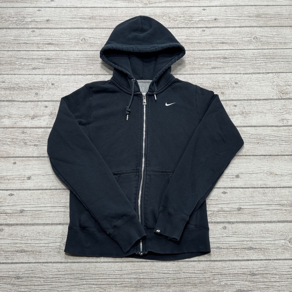 Nike Hoodie Women's Small Black Athletic Dept Fleece Lined Sweatshirt Varsity